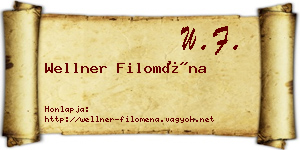 Wellner Filoména névjegykártya